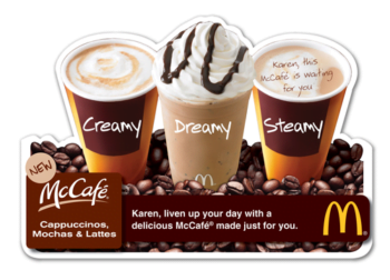Shaped printing-McCafe